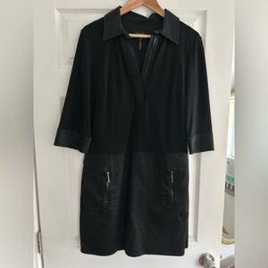 Laundry by Shelli Segal Chic Black Dress with Zipper Pockets size 8
